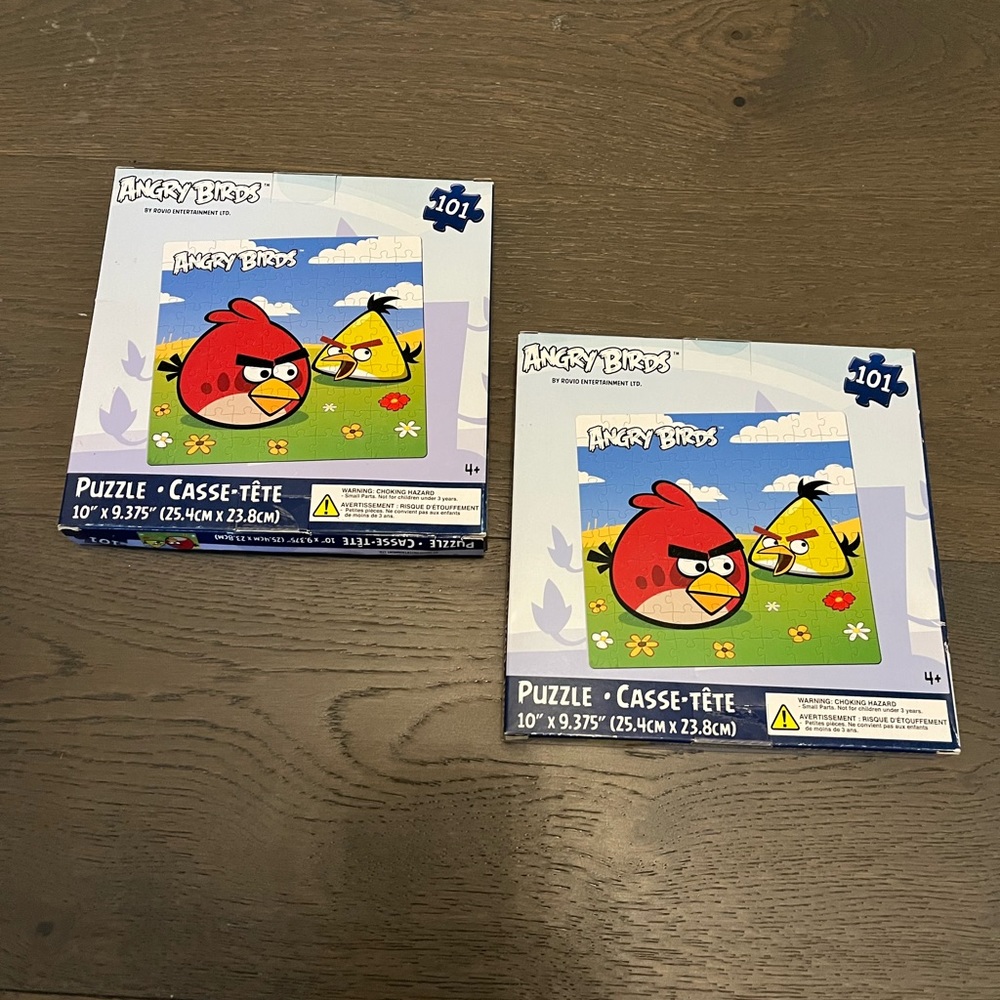 Angry birds kids puzzles both new sealed